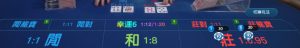 傳統百家樂下注區展示玩家下注選項與賠率，包括莊、閒、和與幸運6